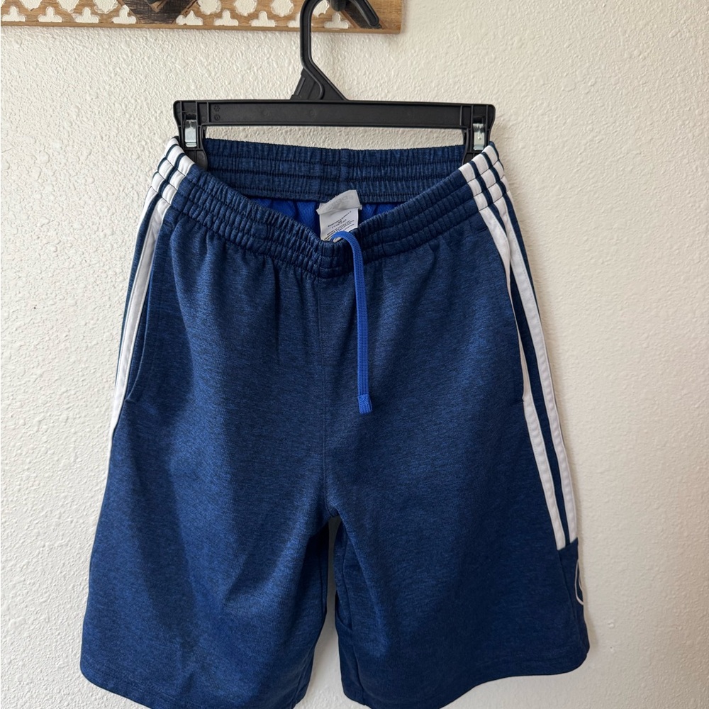 adidas Kids Navy Shorts with White Accents